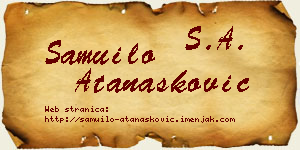 Samuilo Atanasković vizit kartica